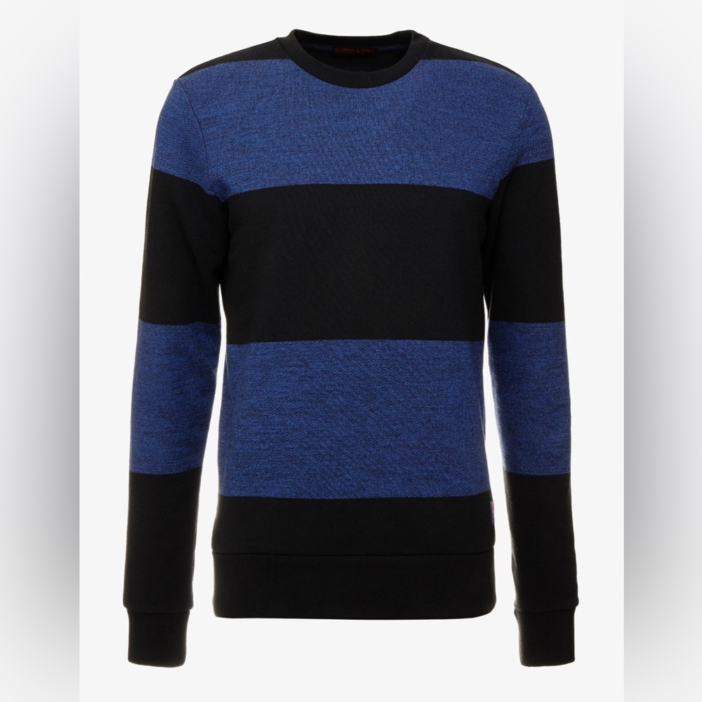 SCOTCH & SODA Sweater Mens Navy Blue Cotton Pullover Crewneck Preppy Size Large